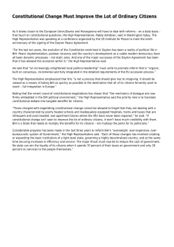 Constitutional Change Must Improve the Lot of Ordinary Citizens