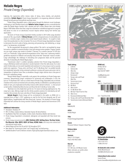 Helado Negro Private Energy (Expanded)