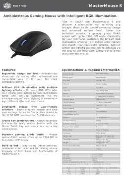 Product Sheet - MasterMouse S