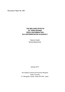 The Welfare Effects of Third-Degree Price Discrimination in a