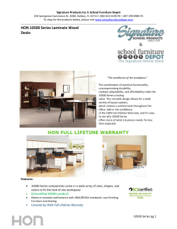 HON 10500 Series Laminate Wood Desks