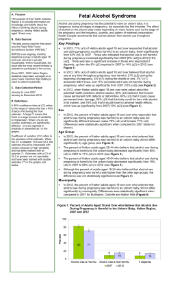 2012 Fetal Alcohol Syndrome (FAS) Indicator Report
