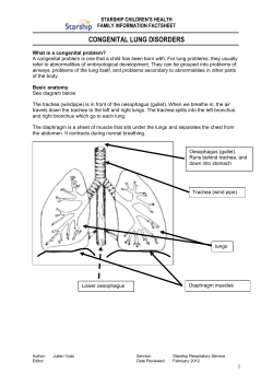 CONGENITAL LUNG DISORDERS