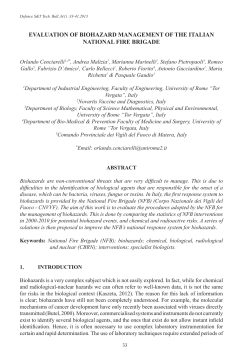 EVALUATION OF BIOHAZARD MANAGEMENT OF THE ITALIAN