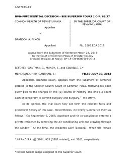 Com. v. Nixon, B. :: 2013 :: Pennsylvania Superior