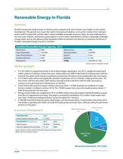 Southeast Region Report - American Council On Renewable Energy