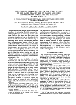 SIMULTANEOUS DETERMINATIONS OF THE TOTAL VOLUME