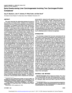 Early Events during Liver Carcinogenesis