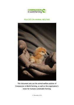 Policies on Animal Welfare - Compassion in World Farming