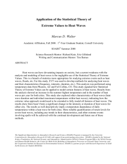 Application of the Statistical Theory of Extreme Values to Heat