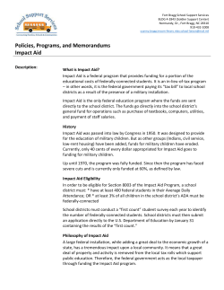 Impact Aid - Fort Bragg MWR