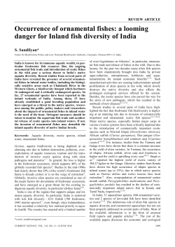 Occurrence of ornamental fishes: a looming danger for Inland fish