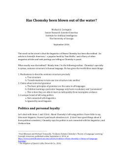 Has Chomsky been blown out of the water?