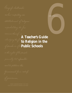 A Teacher`s Guide to Religion in the Public Schools