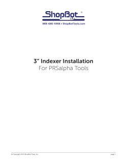 3&rdquo; Indexer Installation For PRSalpha Tools