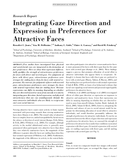 Integrating Gaze Direction and Expression in Preferences for