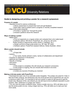 Guide to designing and printing a poster for a