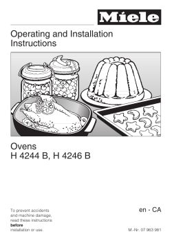 Miele Oven Manual H4246 B