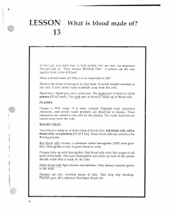 LESSON What is blood made of?