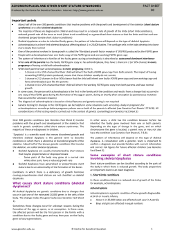 8 ACHONDROPLASIA AND OTHER SHORT STATURE