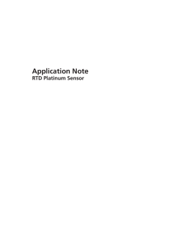 Application Note Temperature Platinum
