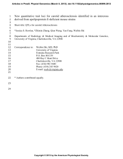 New quantitative trait loci for carotid atherosclerosis identified in an