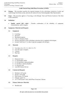 Acidic/Neutral Drug Solid Phase Extraction