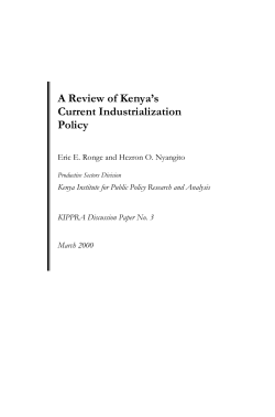 A Review of Kenya`s Current Industrialization