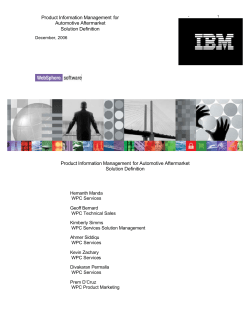 Product Information Management for Automotive Aftermarket