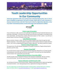 Youth Leadership Opportunities - Anchorage Youth Development