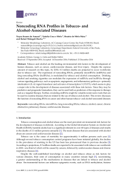 Noncoding RNA Profiles in Tobacco- and Alcohol