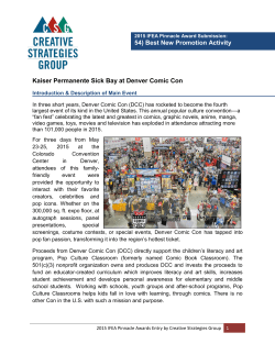 Kaiser Permanente Sick Bay at Denver Comic Con 54) Best New