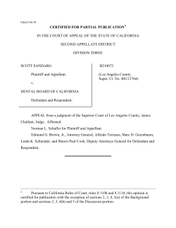 SANDARG v. DENTAL BOARD OF CALIFORNIA | FindLaw