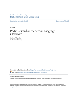 Poetic Research in the Second Language Classroom