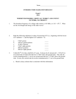 Radiation Biology Exam