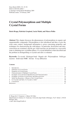 Crystal Polymorphism and Multiple Crystal Forms