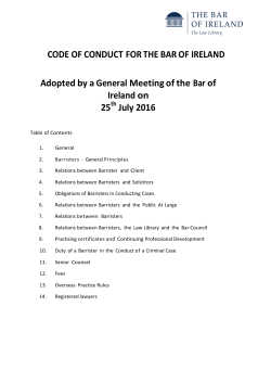 Code of Conduct for the Bar of Ireland