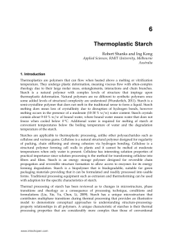 Thermoplastic Starch