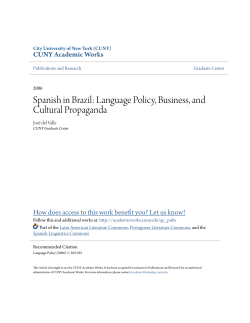 Spanish in Brazil: Language Policy, Business, and Cultural