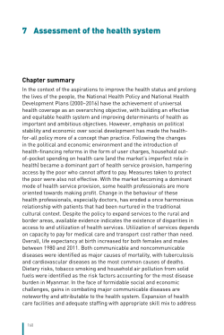 7 Assessment of the health system