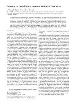 Estimating the Neutral Rate of Nucleotide