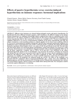 Effects of passive hyperthermia versus exercise