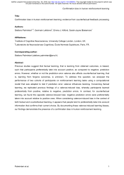 Confirmation bias in human reinforcement learning