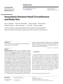 Association between Head Circumference and Body Size