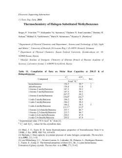 Thermochemistry of Halogen-Substituted Methylbenzenes