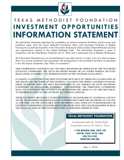 information statement - Texas Methodist Foundation
