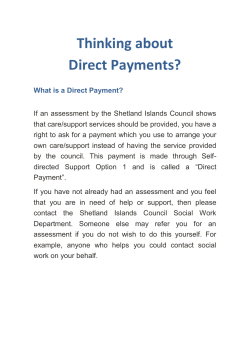 Thinking about Direct Payments?