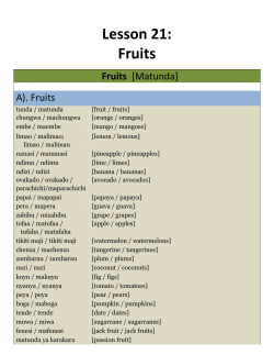 Lesson 21: Fruits
