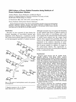 ESR Evidence of Peroxy Radical Formation during