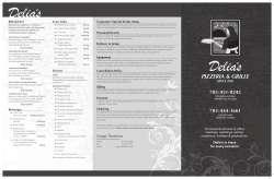 Special Events Menu - Delia`s Springfield